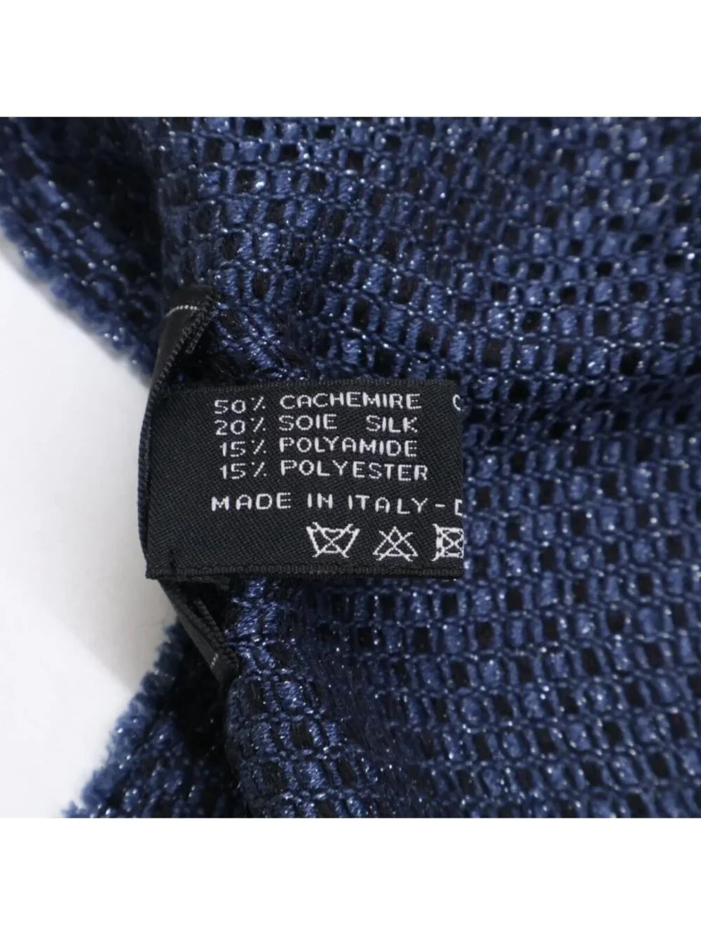 Chanel CC Logo Cashmere Silk Scarf - Picture 4 of 6